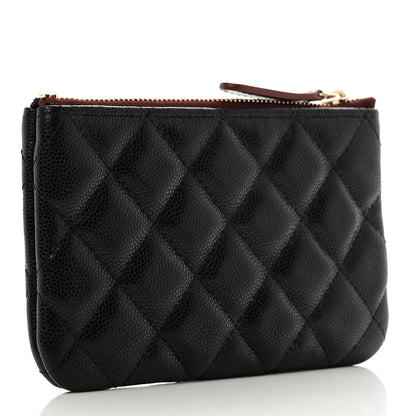 Chanel Caviar Quilted Small Cosmetic Case Black 3 of 7