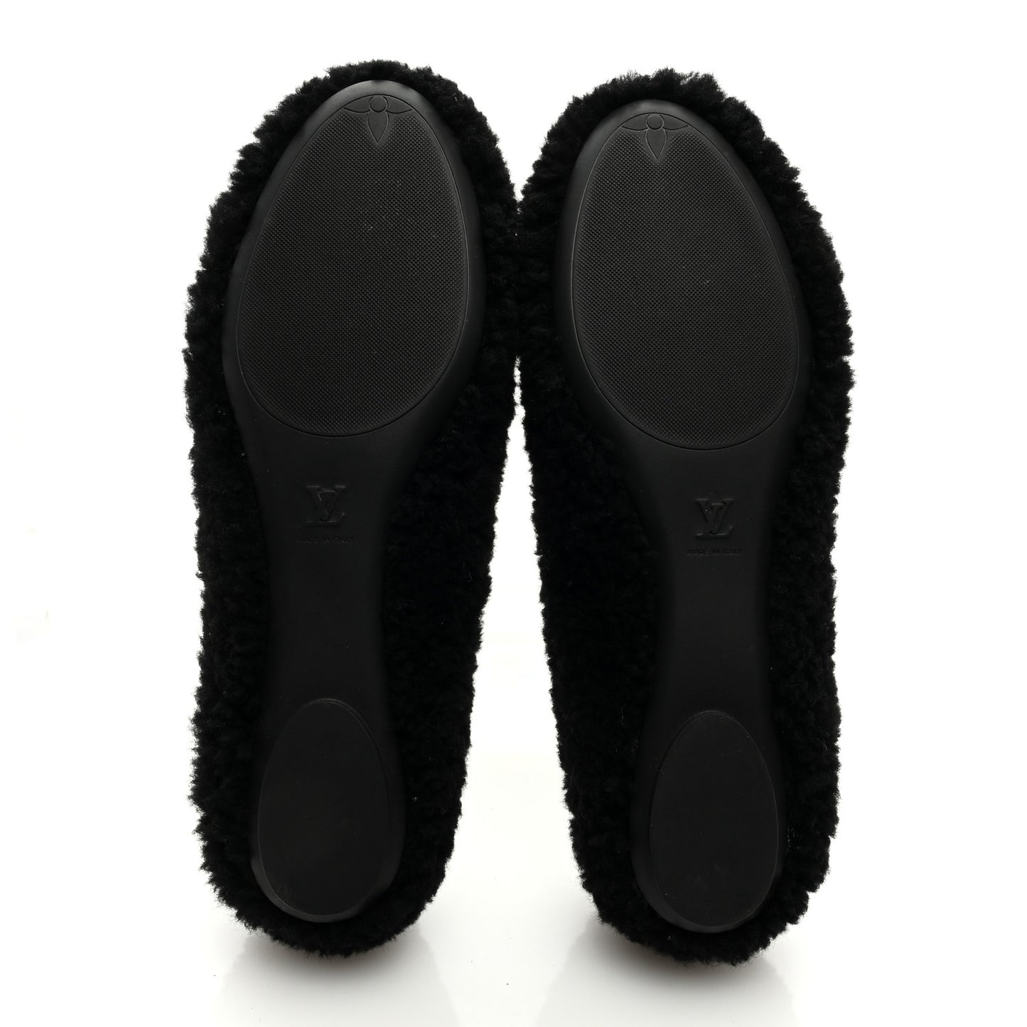 Shearling Popi Ballerina Flats 41 Black