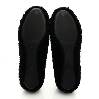 Louis Vuitton Shearling Popi Ballerina Flats 41 Black 5 of 8