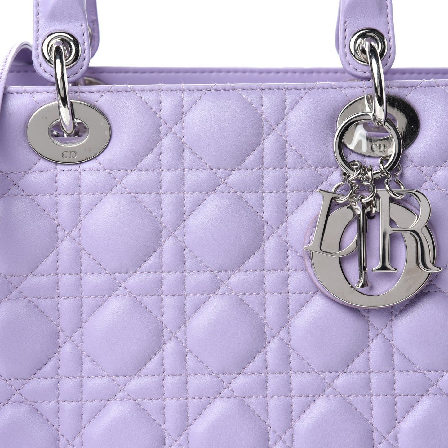 Lambskin Cannage Medium Lady Dior Purple
