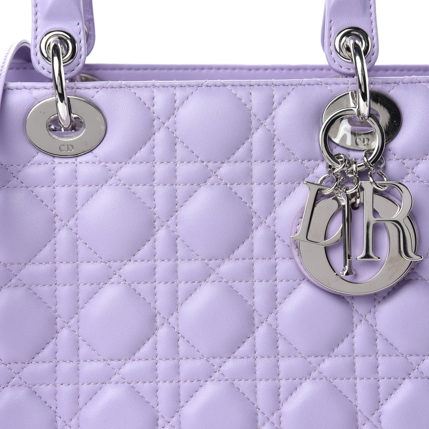 Christian Dior Lambskin Cannage Medium Lady Dior Purple 11 of 11
