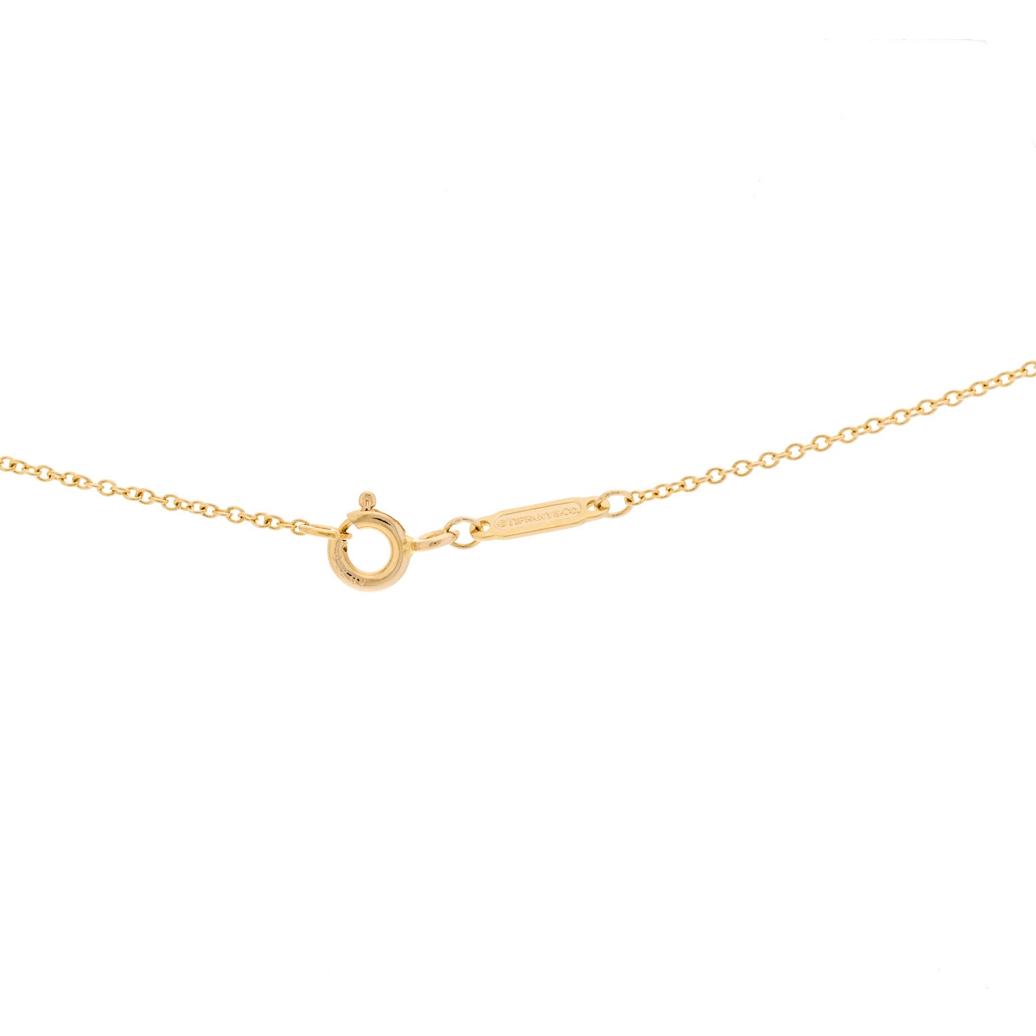Tiffany 18K Yellow Gold Infinity Pendant Necklace 4 of 5