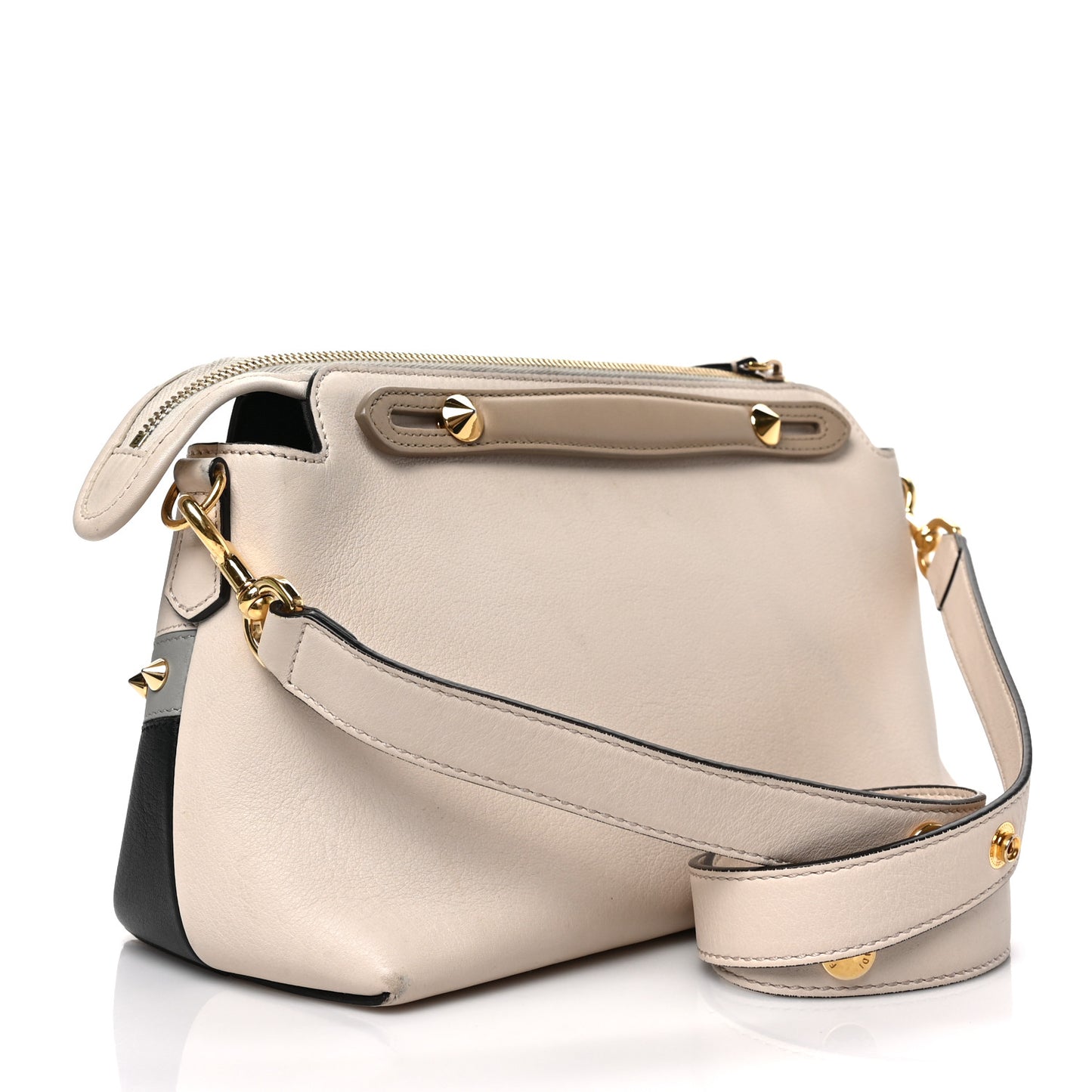 Vitello Dolce Monster Eyes Inlay Studded Medium By The Way Boston Bag Camelia Black Multicolor