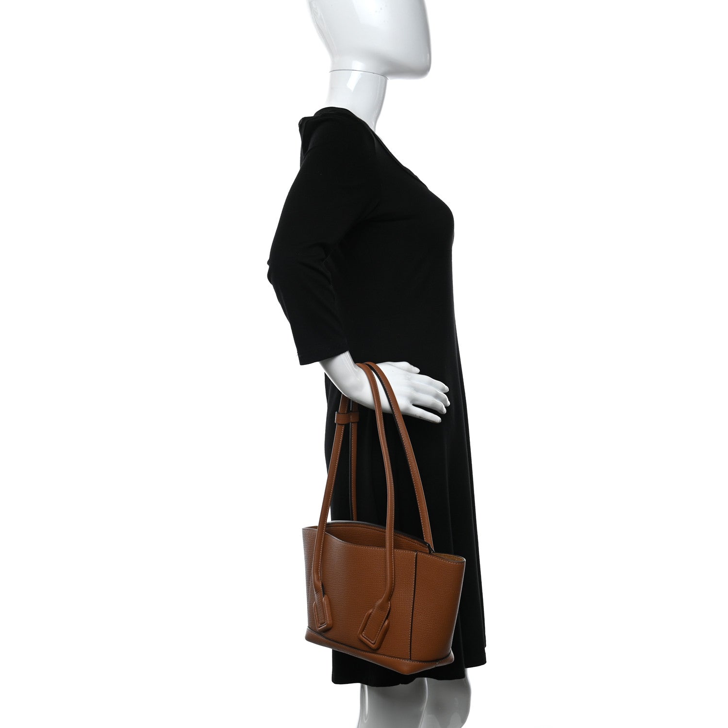 Bottega Veneta Grainy Calfskin Small Arco Wood 2 of 9