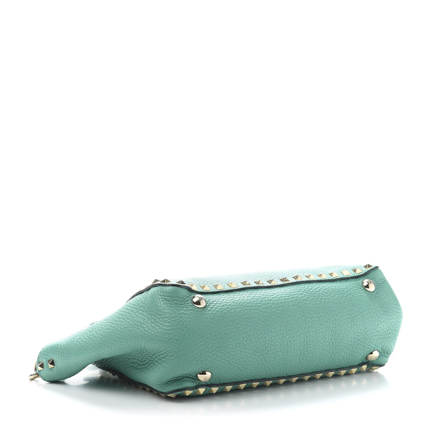 Grained Calfskin Small Rockstud Tote Colibri