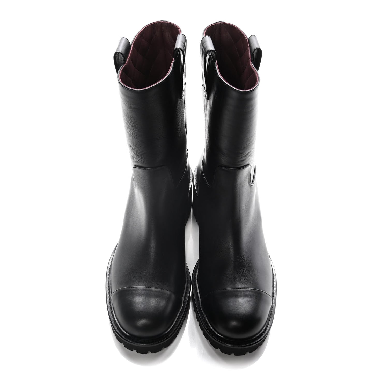 Calfskin CC Ankle Boots 40.5 Black
