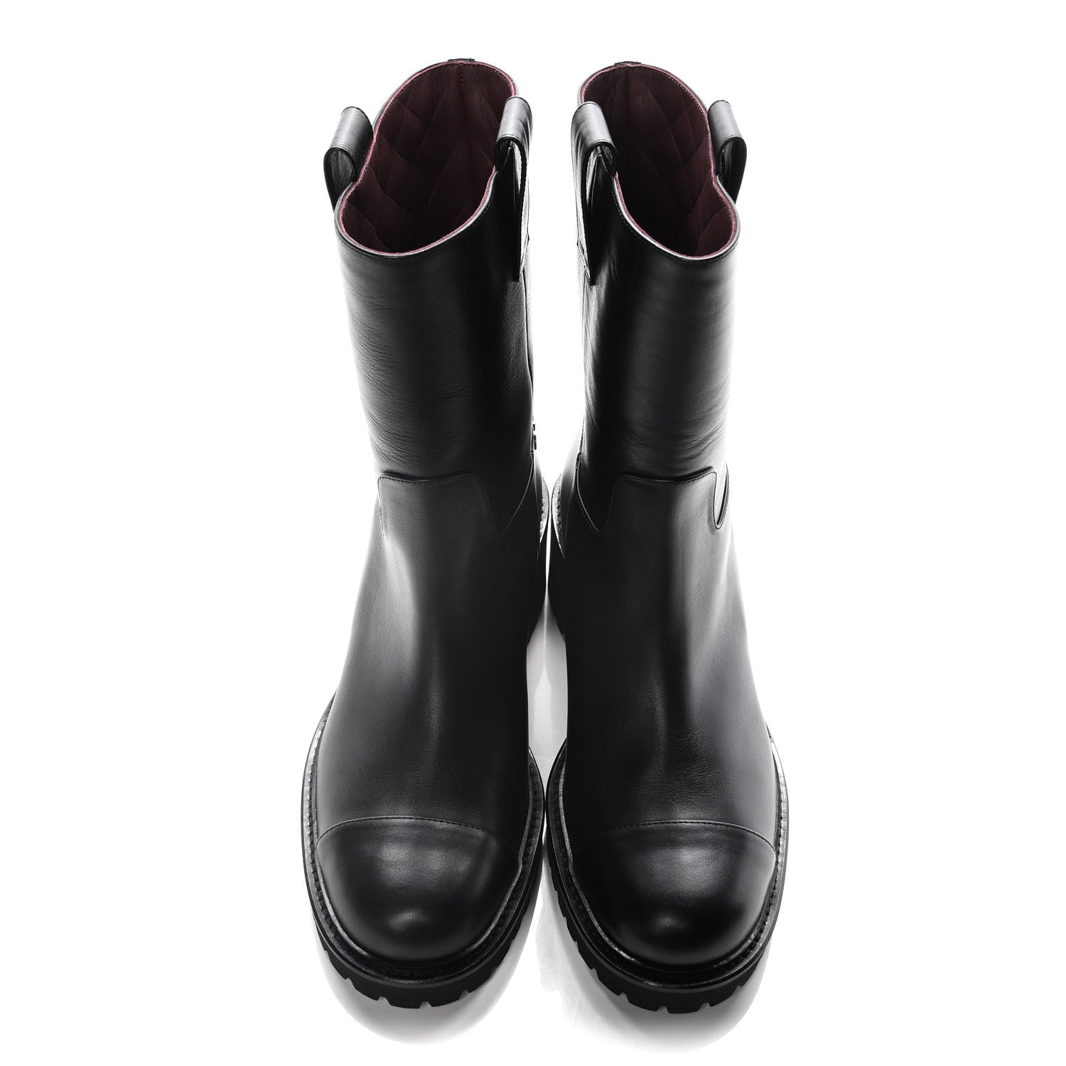 Chanel Calfskin CC Ankle Boots 40.5 Black 5 of 12