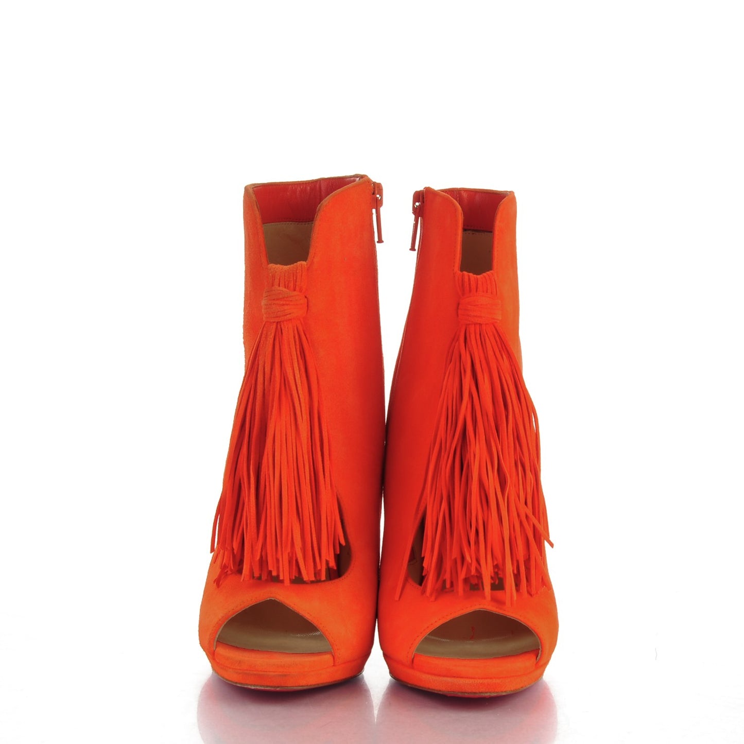 Suede Fringe Otoka 120 Booties 37 Capucine