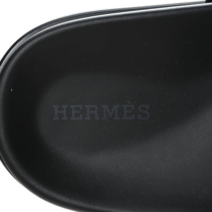 Hermes Calfskin Womens Chypre Sandals 38 Black 7 of 9