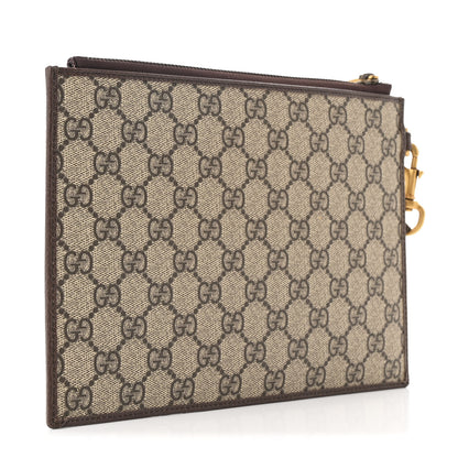 Gucci GG Supreme Monogram Web Ophidia Wristlet Pouch Brown 3 of 8
