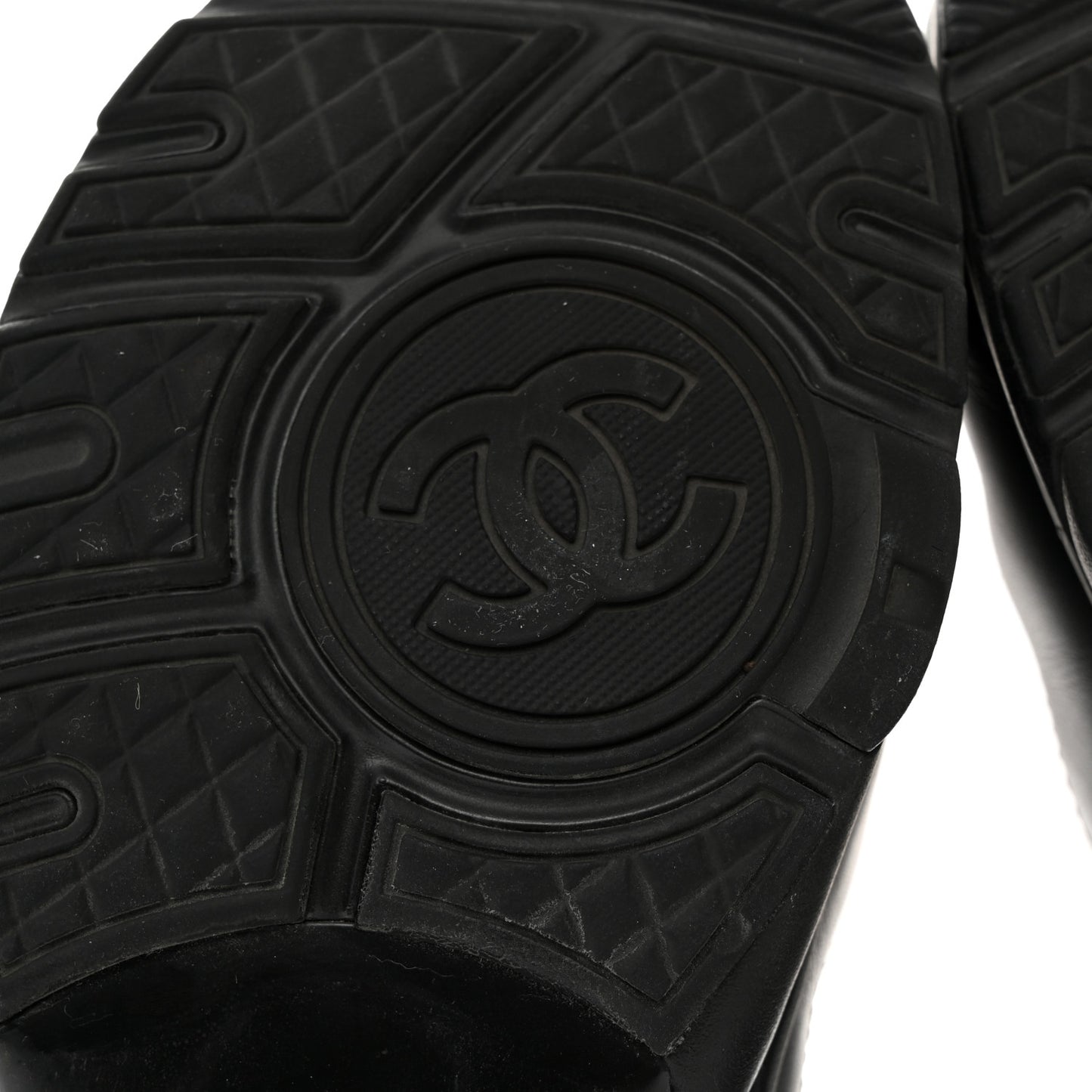 Lambskin Fabric CC Sneakers 36.5 Black