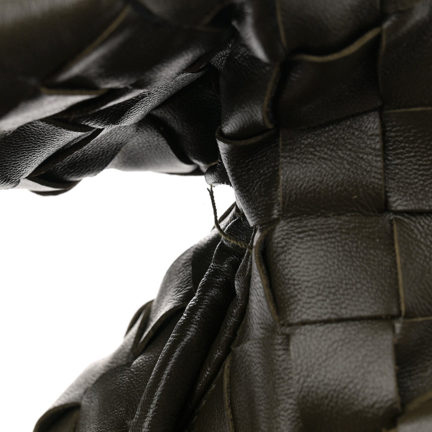 Calfskin Intrecciato Large Hop Kaki