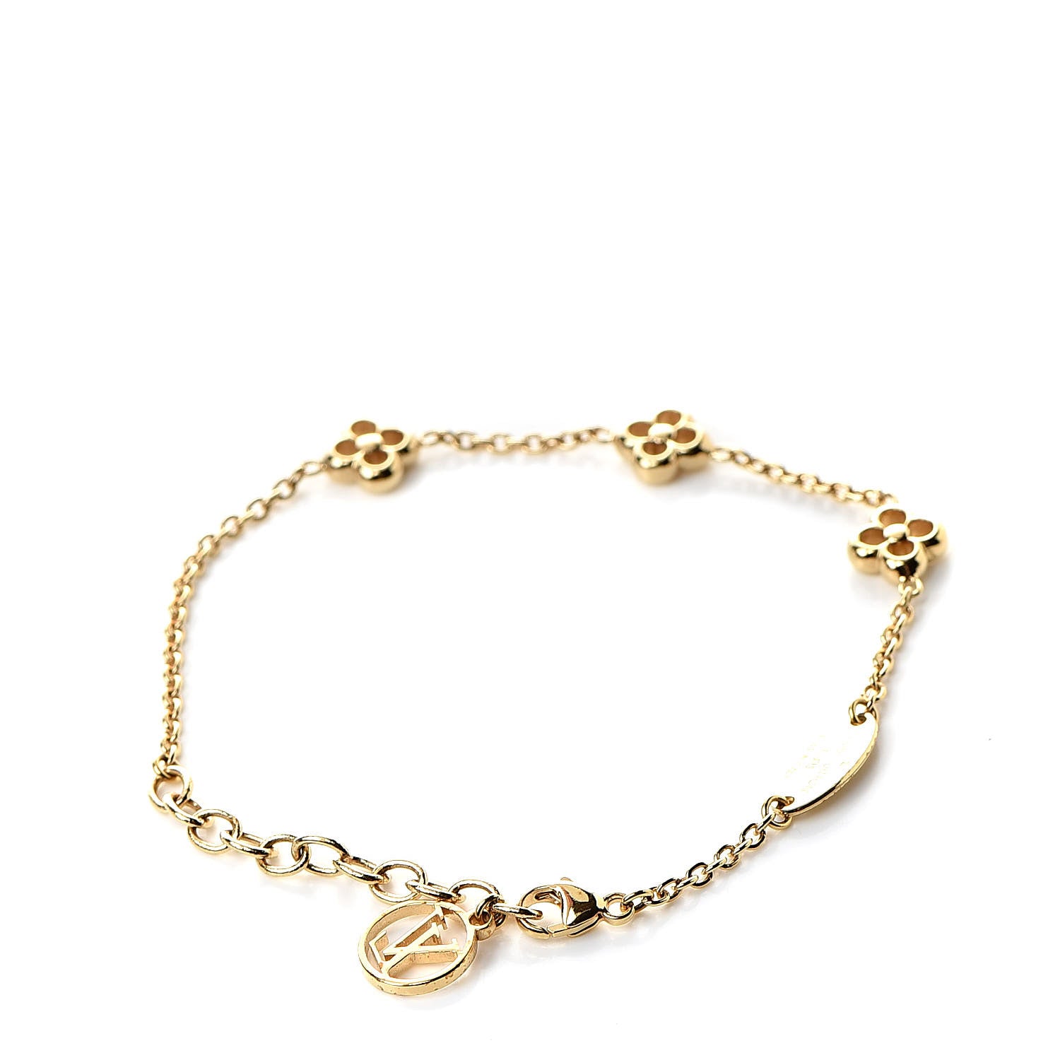 Louis Vuitton Brass Flower Full Bracelet Gold 3 of 6