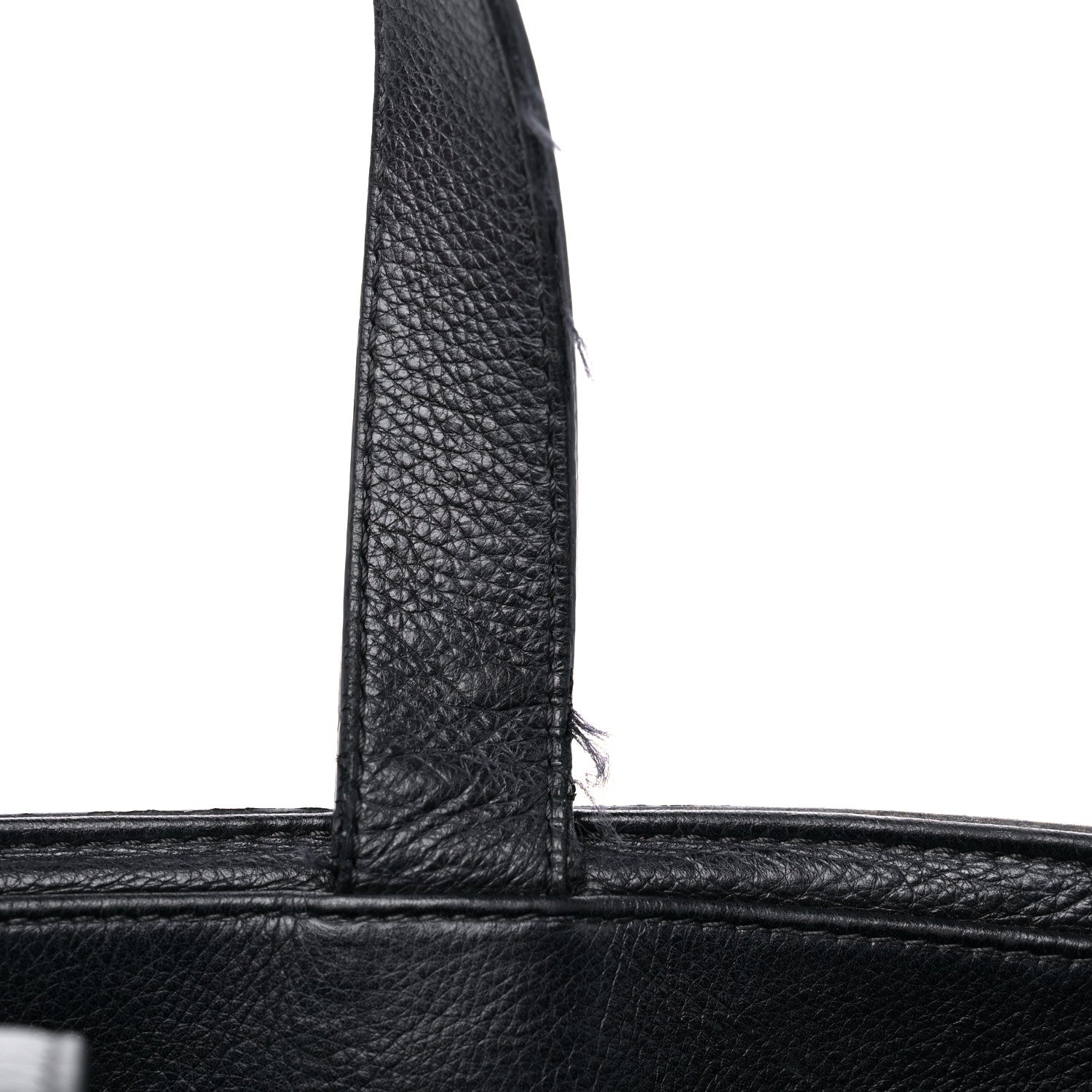 Chanel Calfskin Stitched Large Straight Lines Shopping Tote Black 15 of 18