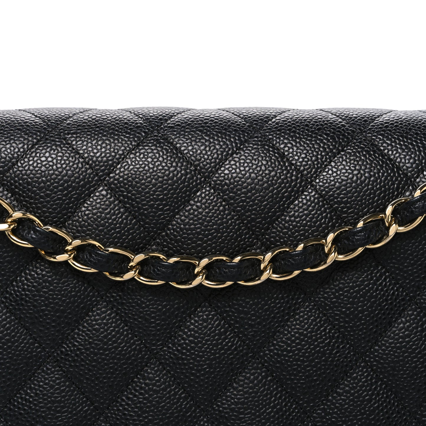 Caviar Quilted Maxi Double Flap Black