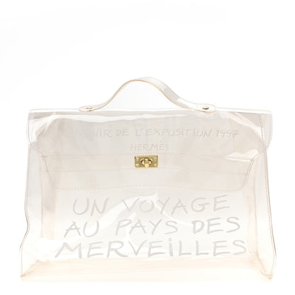 Hermes Vinyl Souvenir De L'Exposition Kelly Transparent 1 of 8
