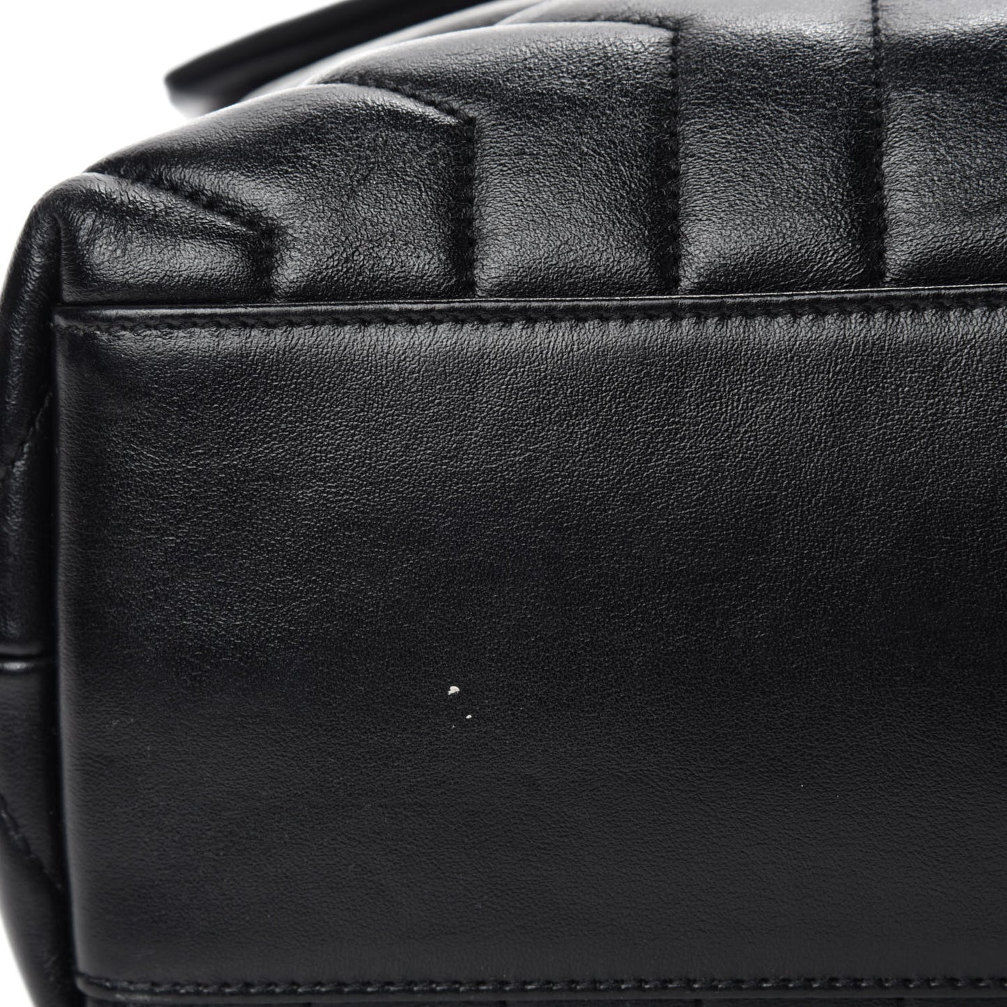 Calfskin Y Quilted Monogram Medium Loulou Chain Satchel Black