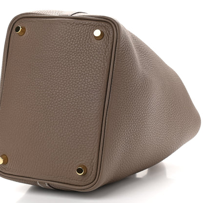 Hermes Taurillon Clemence Picotin Lock 18 PM Etoupe 9 of 11
