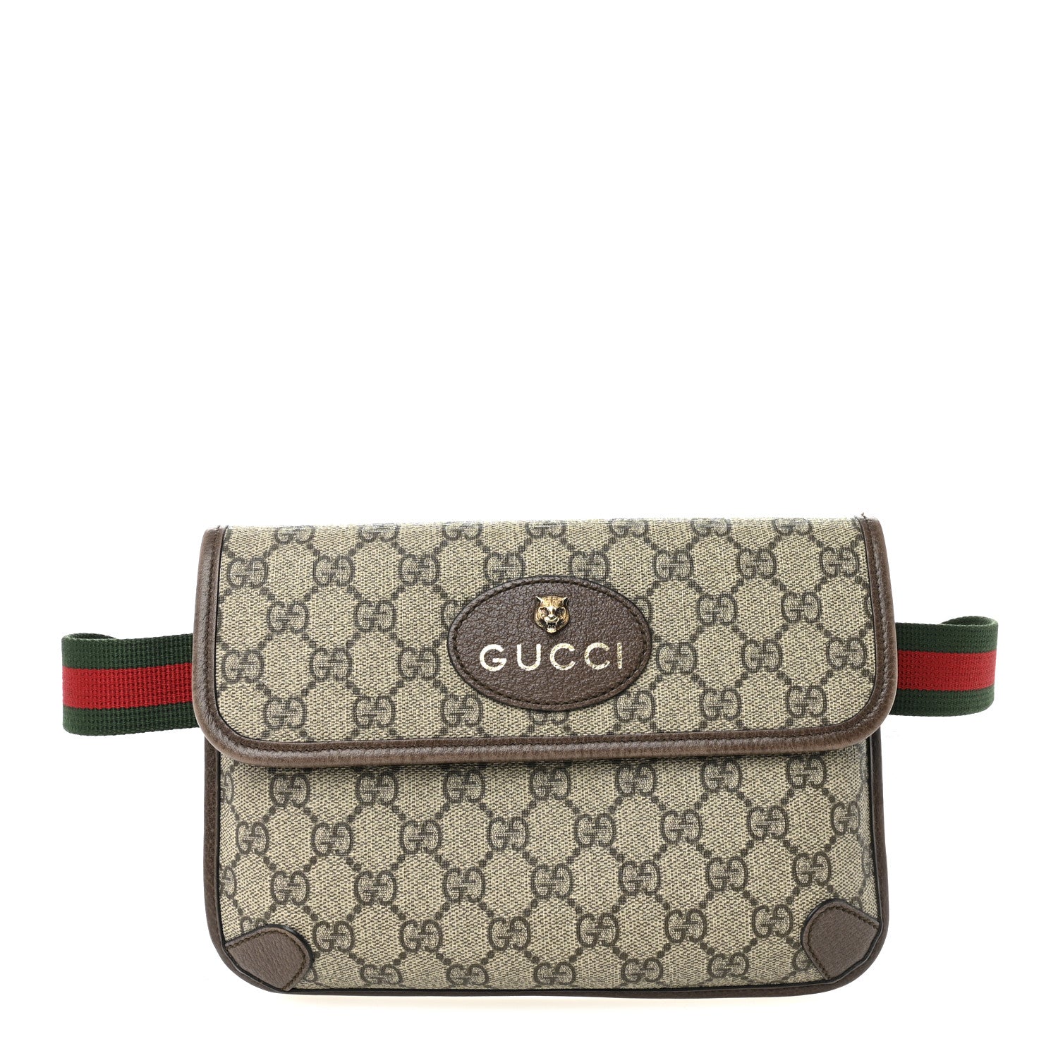 Gucci GG Supreme Monogram Neo Vintage Web Belt Bag Brown 1 of 13