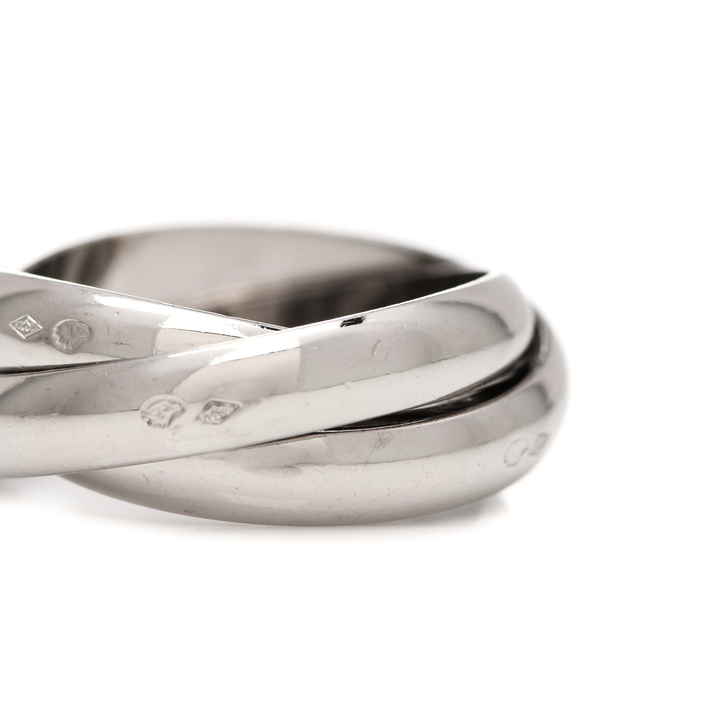 18K White Gold Classic Trinity Ring 52 6