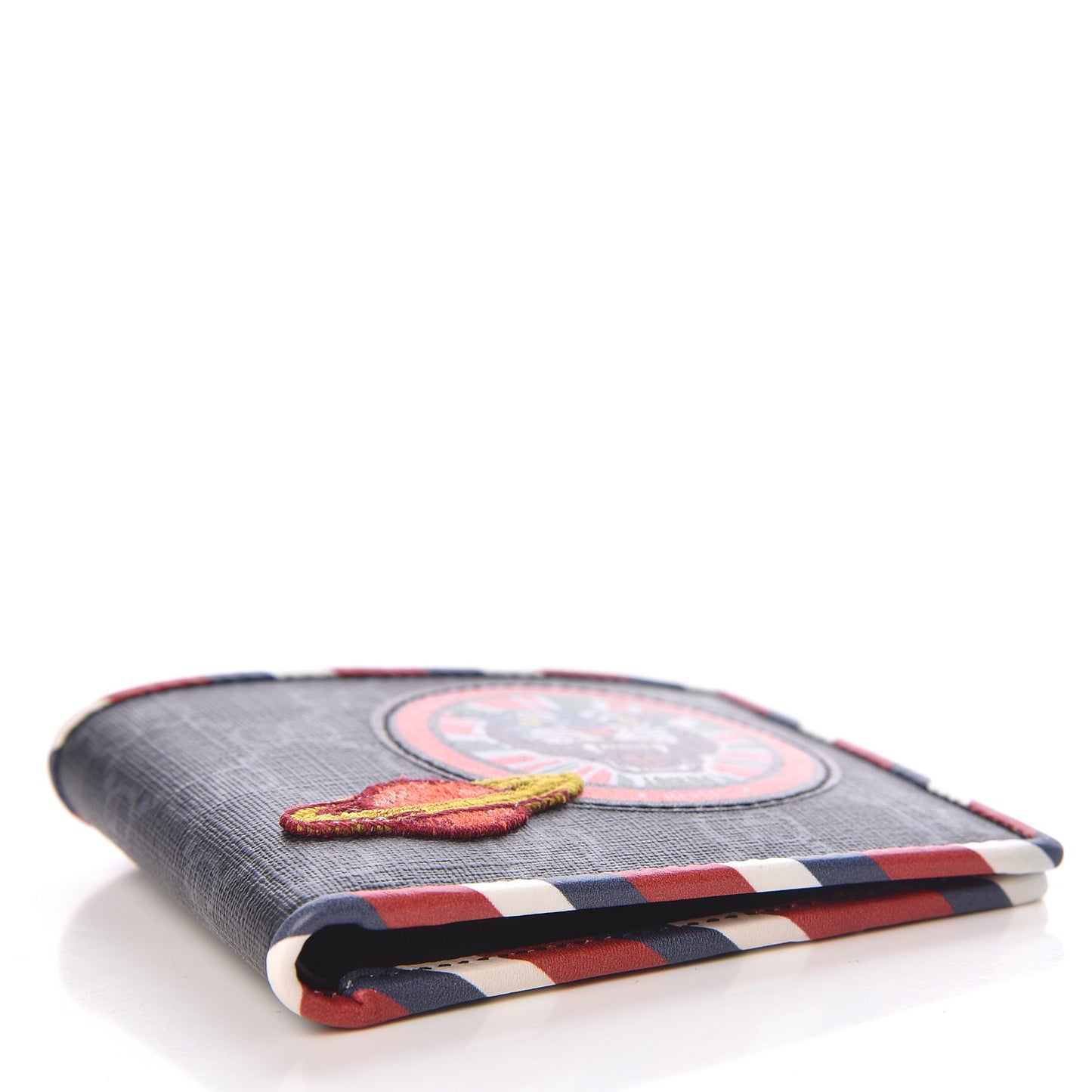 GG Supreme Monogram Night Courrier Bi-Fold Wallet Black Grey