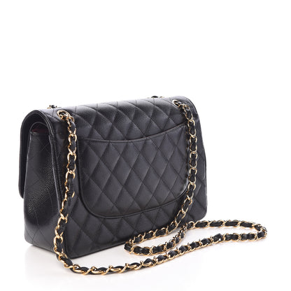 Chanel Caviar Quilted Jumbo Double Flap Black 3 of 11