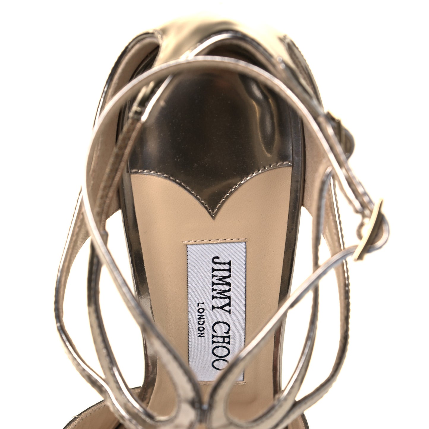Metallic Calfskin Lang Sandals 40 Gold