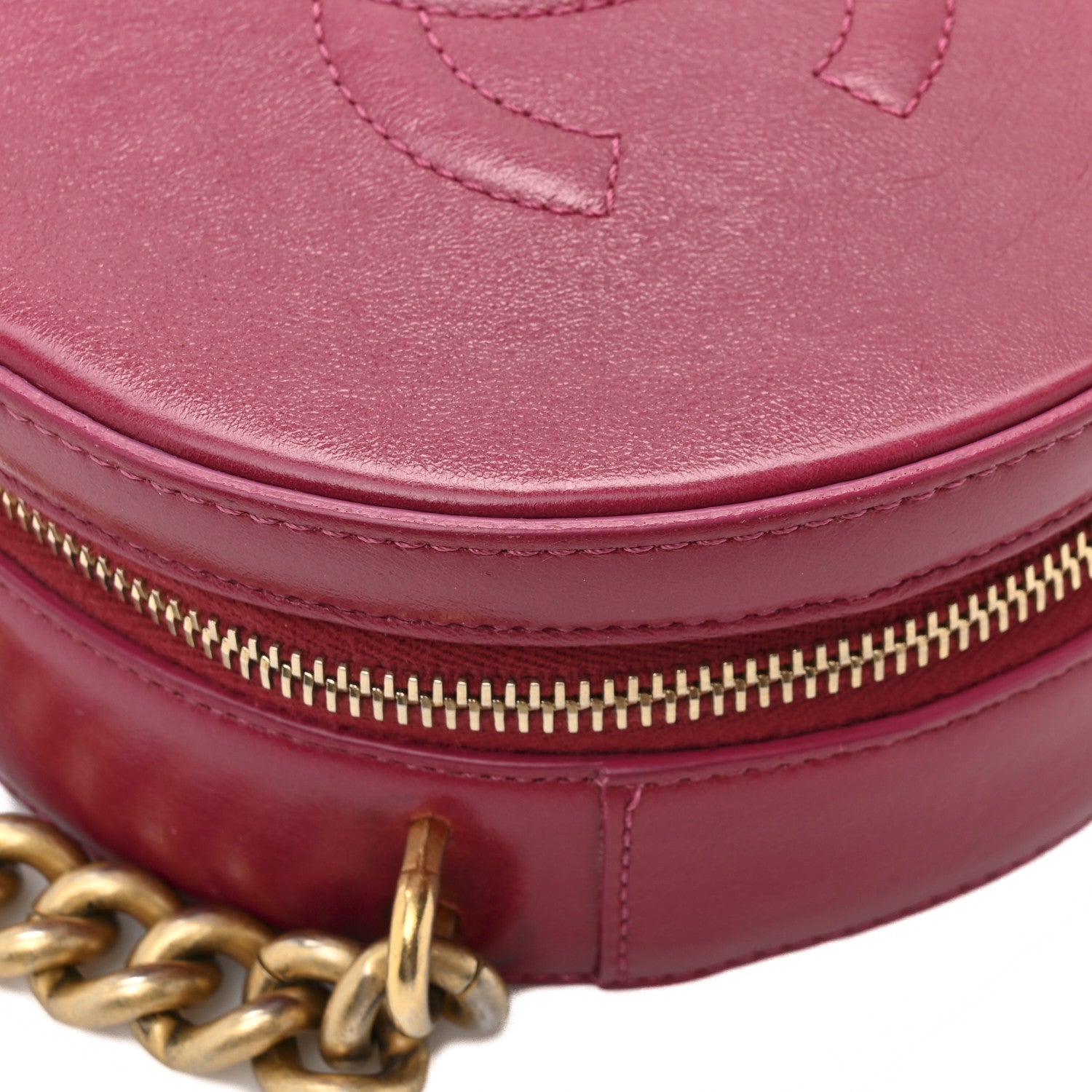 Chanel Glazed Calfskin Round As Earth Evening Bag Rouge 11 of 14