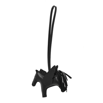 Hermes Milo Lambskin Grigri Rodeo Pegase Horse Bag Charm PM So Black 1 of 5