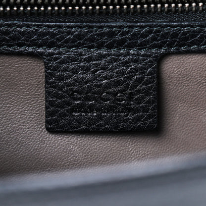 Gucci Calfskin Studded Medium Miss Bamboo Shoulder Bag Black 8 of 9