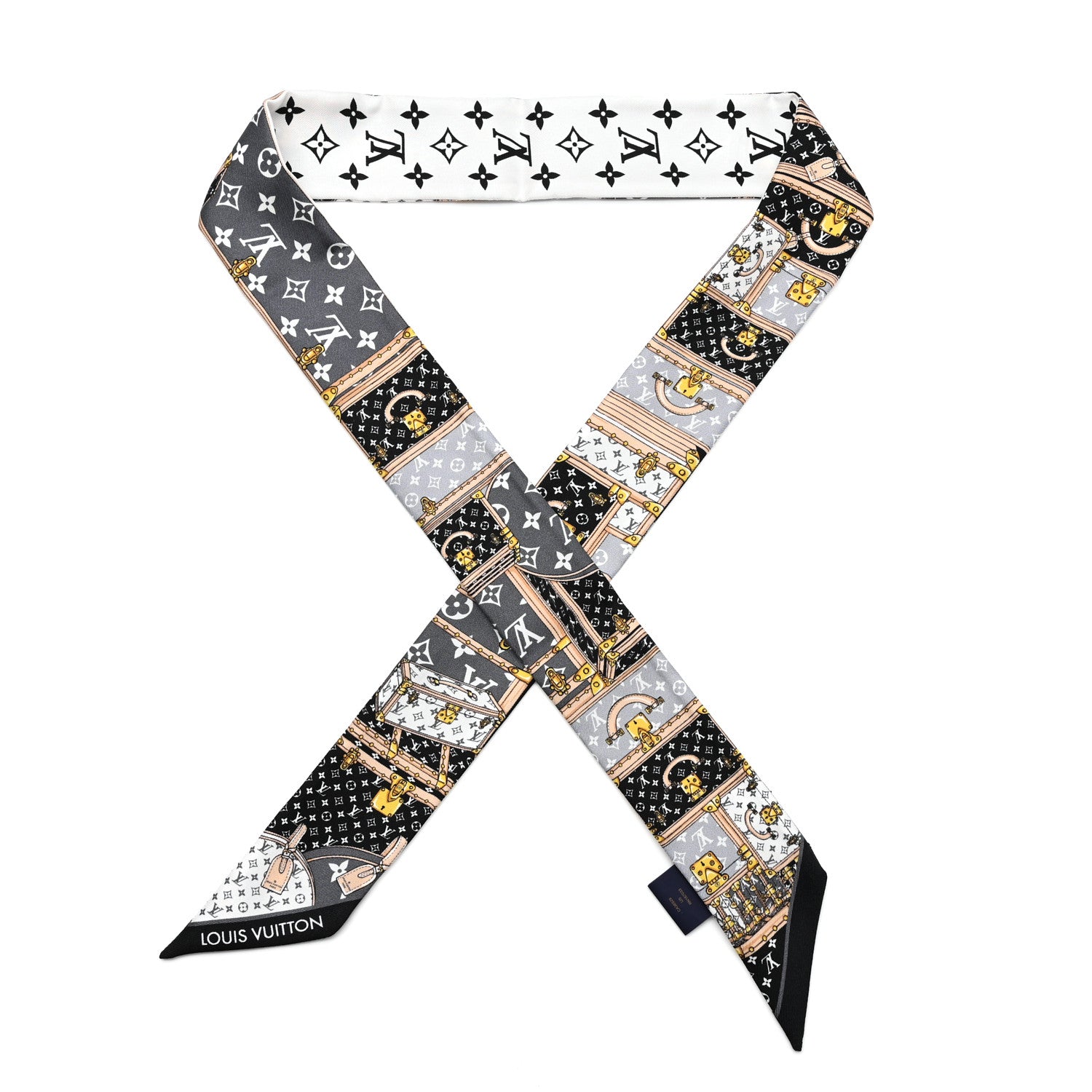 Louis Vuitton Silk Monogram Let's Go BB Bandeau Black 1 of 3