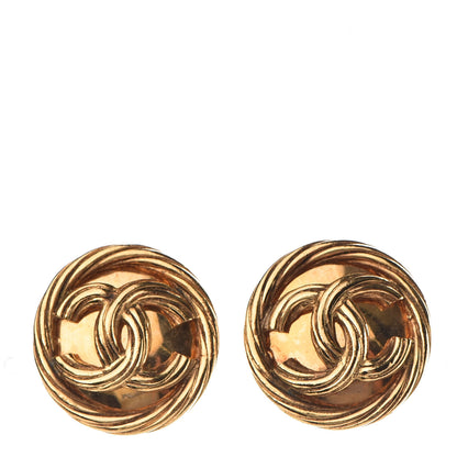 Chanel CC Clip On Earrings Gold 1 of 5