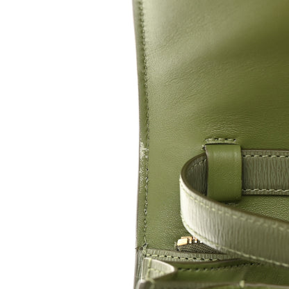 Celine Liege Calfskin Medium Classic Box Flap Bag Army Green 14 of 15