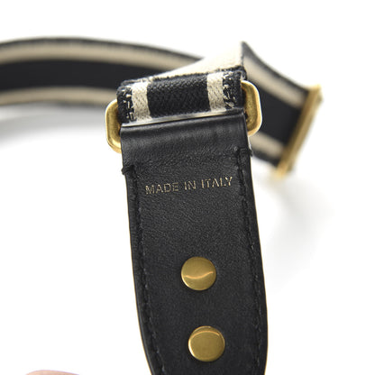 Christian Dior Canvas Embroidered Adjustable Shoulder Strap Black 4 of 6