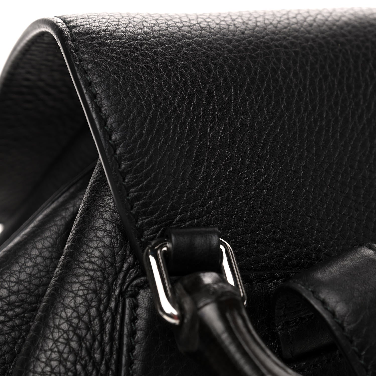 Gucci Cellarius Calfskin Medium Bamboo Backpack Black 6 of 6