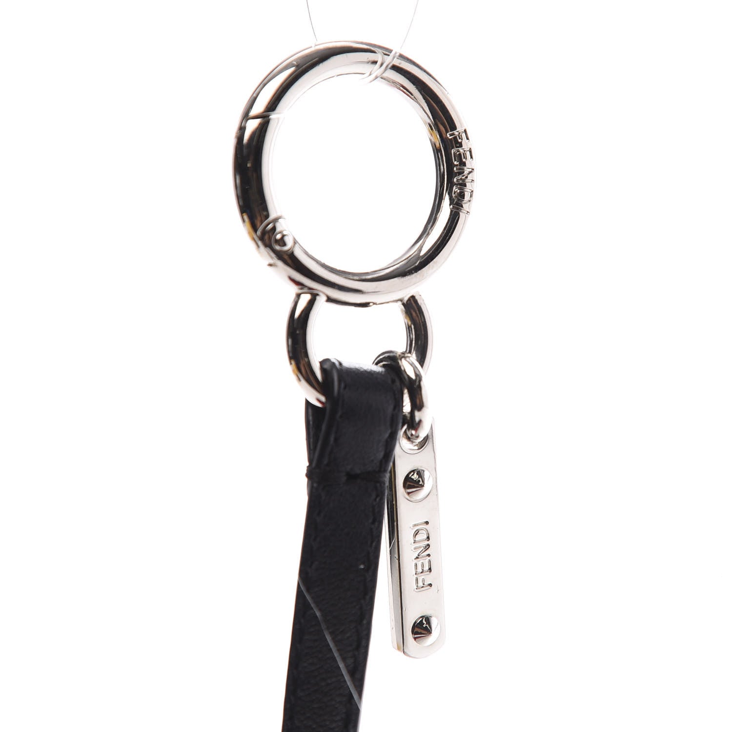 Fendi Mink Goat Fur QuTweet Funkyfur Bag Bug Charm Pimento Black Multicolor 3 of 4