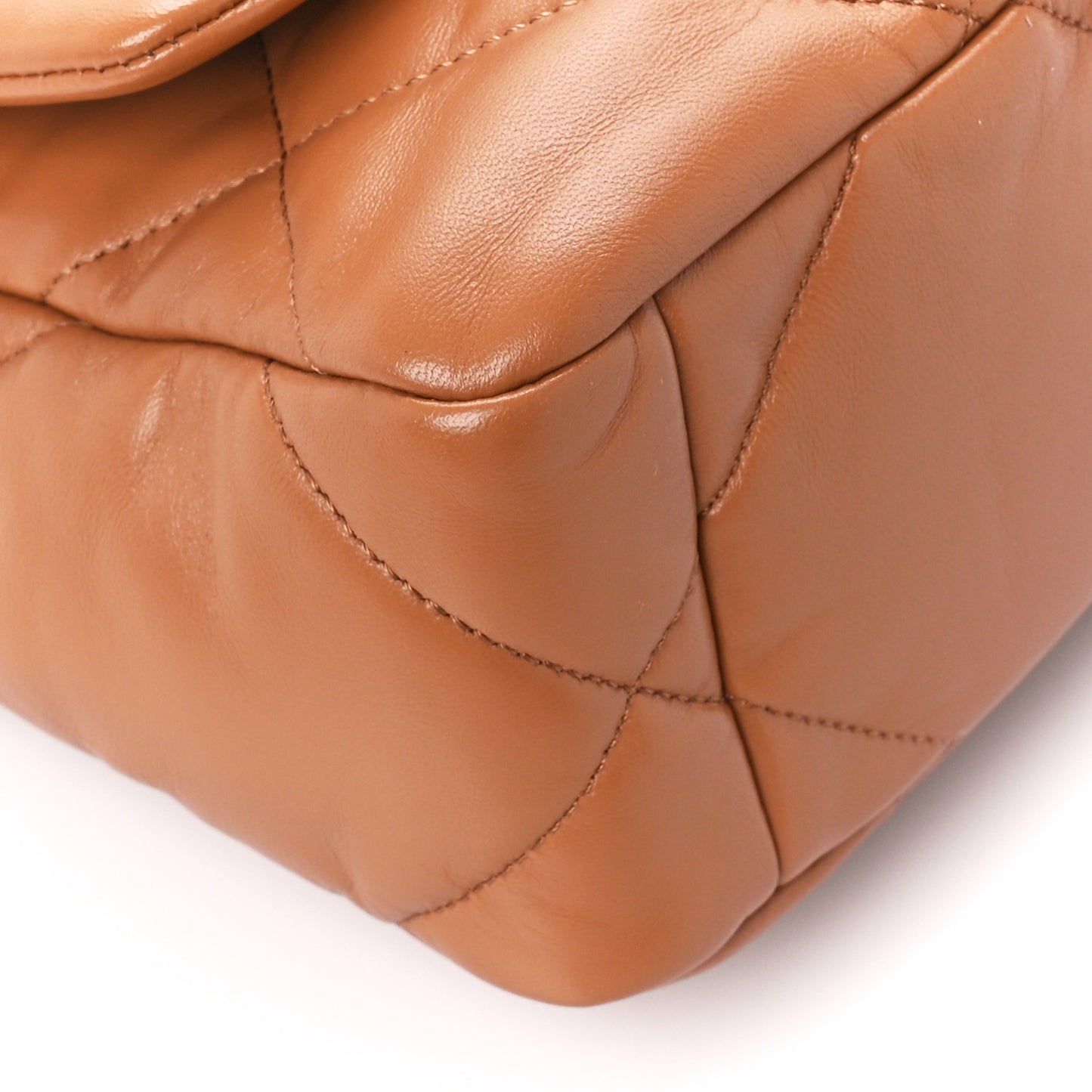 Lambskin Quilted Medium Chanel 19 Flap Brown