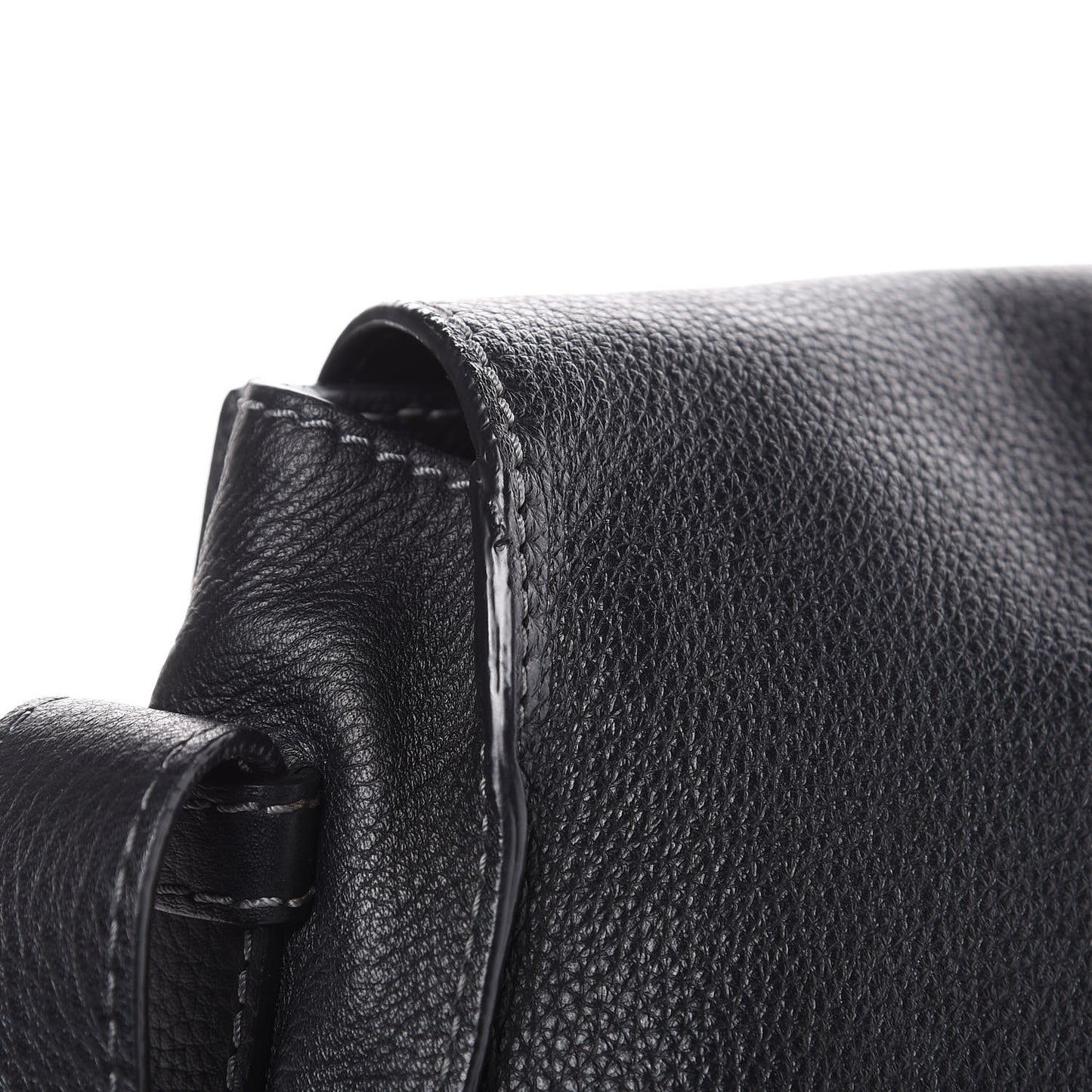 Calfskin Medium Marcie Round Crossbody Bag Black