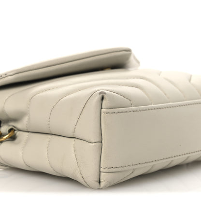 Saint Laurent Calfskin Y Quilted Monogram Toy Loulou Crossbody Bag Crema Soft 9 of 14