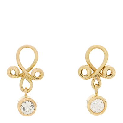 Temple St. Clair 18K Yellow Gold Diamond Drop Earrings 1 of 4