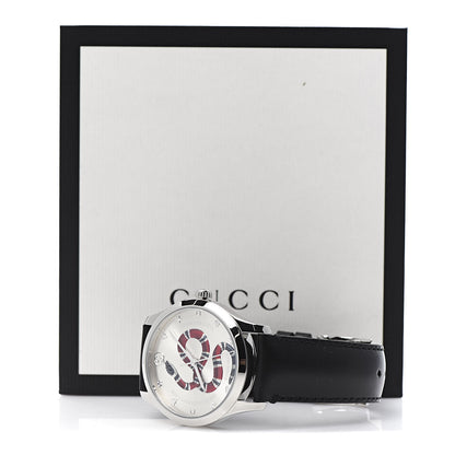 Gucci Stainless Steel Calfskin 38mm G-Timeless Snake Quartz Watch 9 of 9