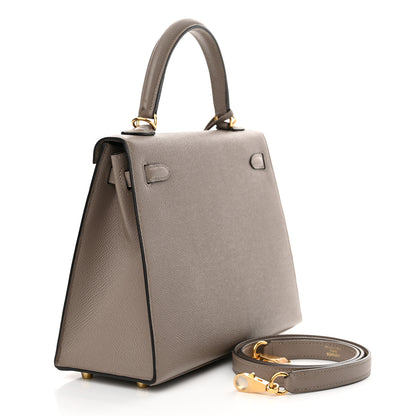 Hermes Epsom Kelly Sellier 25 Gris Asphalte 3 of 13