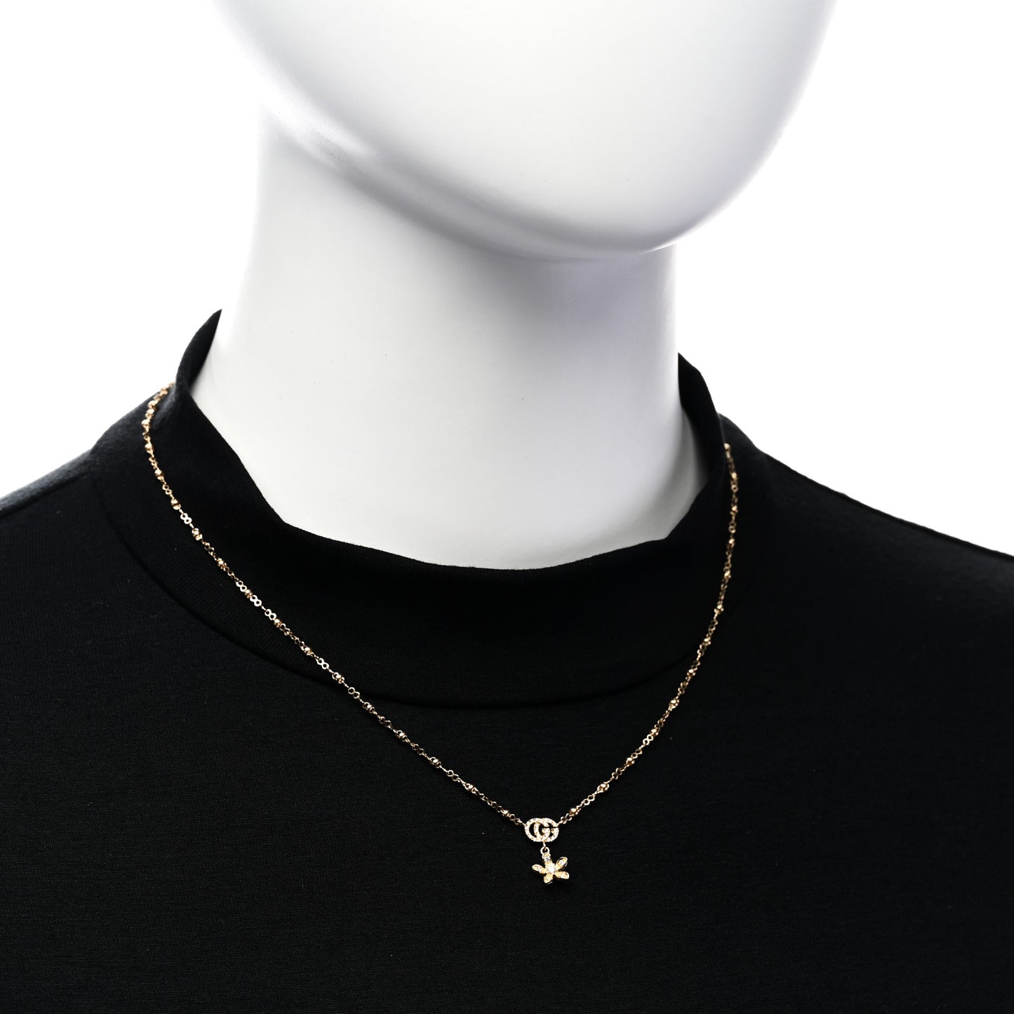 18K Yellow Gold Diamond Flora Necklace