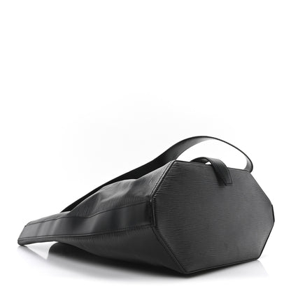 Louis Vuitton Epi Sac a Dos Drawstring Bag Black 5 of 10
