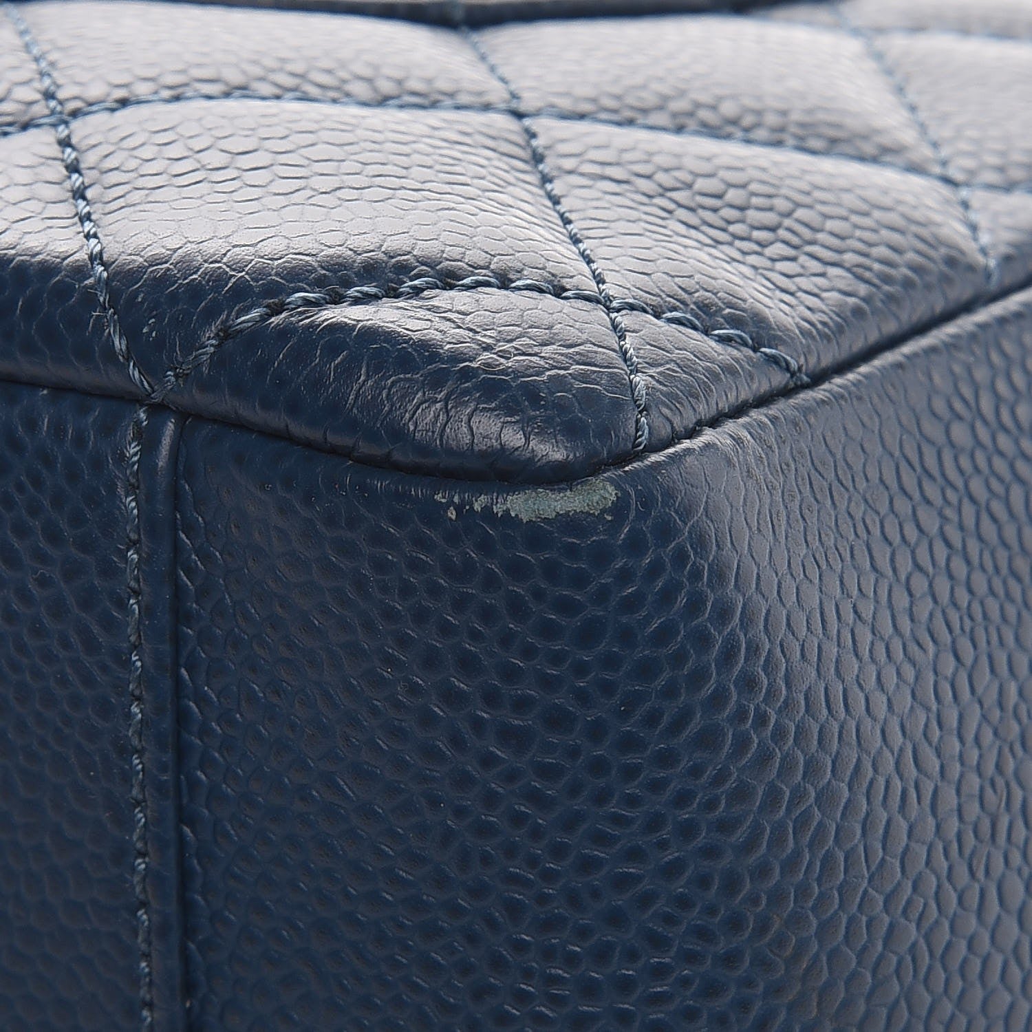 Chanel Caviar Quilted Grand Shopping Tote GST Dark Blue 11 of 11