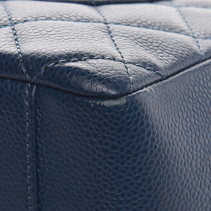 Chanel Caviar Quilted Grand Shopping Tote GST Dark Blue 11 of 11
