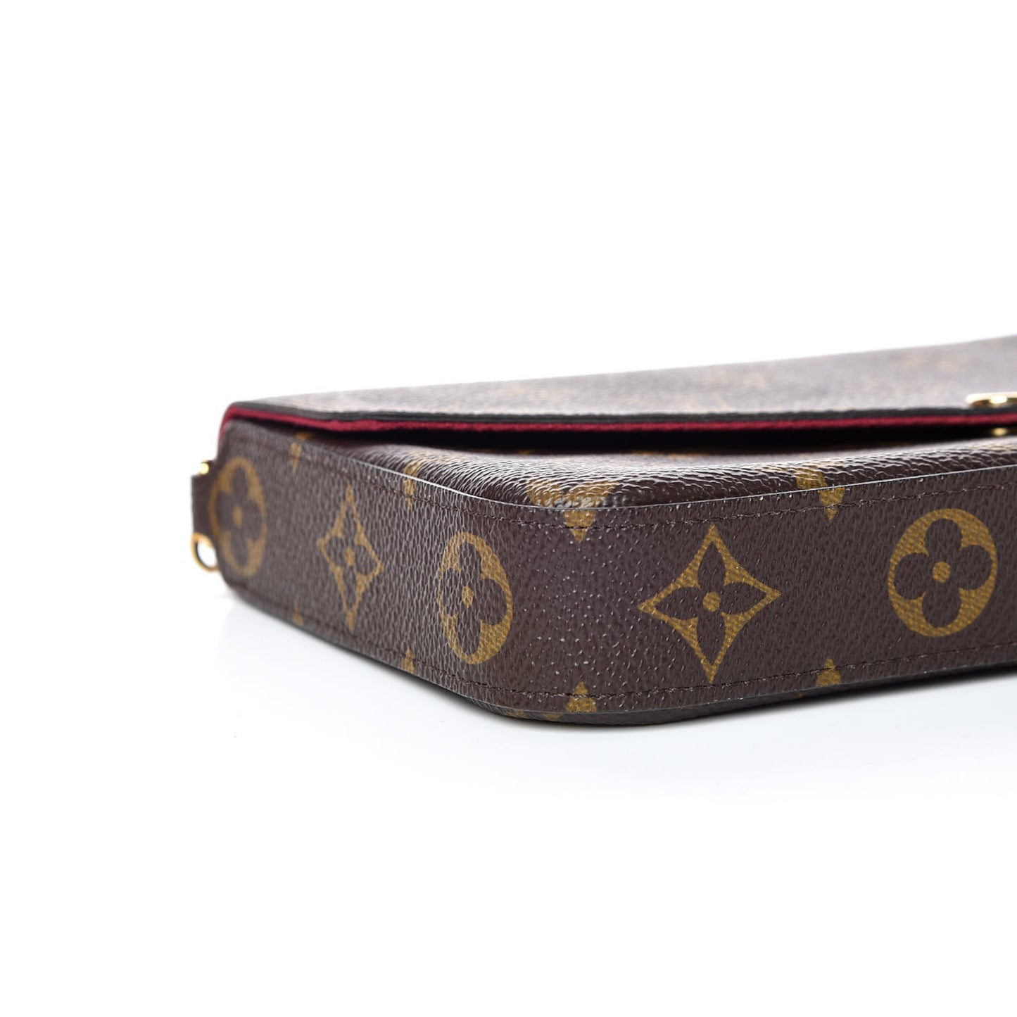 Monogram Pochette Felicie Chain Wallet Fuchsia