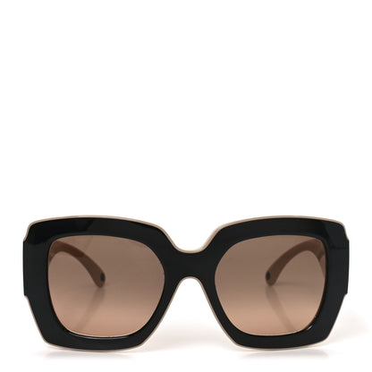 Chanel Acetate Square Sunglasses 6059 Black Beige 2 of 7