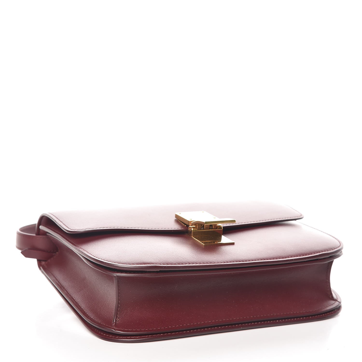Celine Box Calfskin Medium Classic Box Flap Bag Burgundy 4 of 12