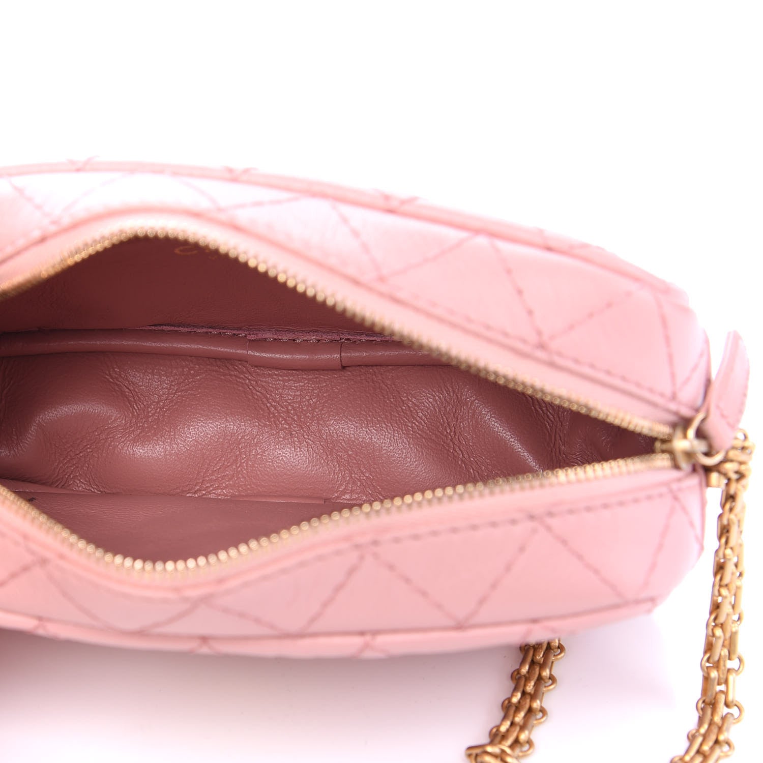 Chanel Aged Calfskin Quilted Mini Reissue Camera Case Pink 3 of 10